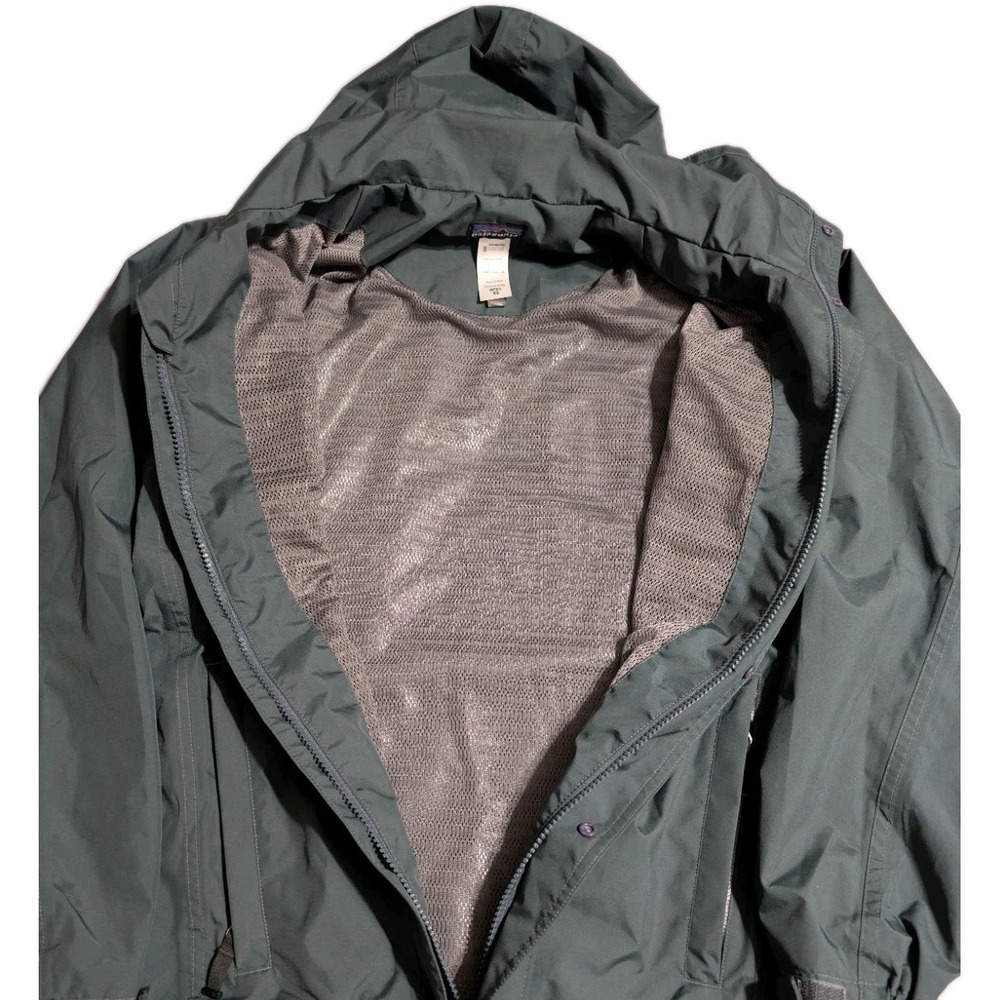 Patagonia Eco Rain Shell Jacket Mens XS Gray H2No Waterproof Hooded Raincoat - Picture 4 of 8
